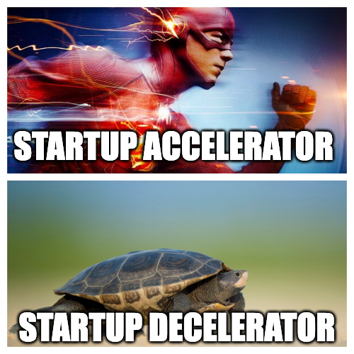 Startup Memes Accelerators vs Decelerator